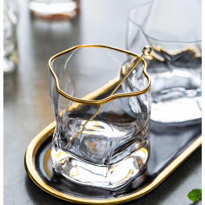 Melted Crystal Whiskey Glass