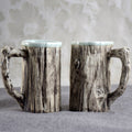 Rustic Tree Bark Ceramic Mug
