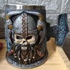 Mjolnir Handle Nordic Skull Tankard