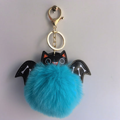 Cute Fluffy Bat Keychain