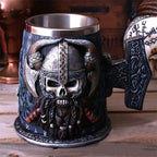 Mjolnir Handle Nordic Skull Tankard