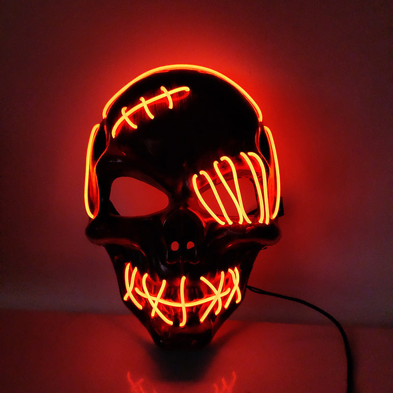 Scarred Pirate Skull LED Mask