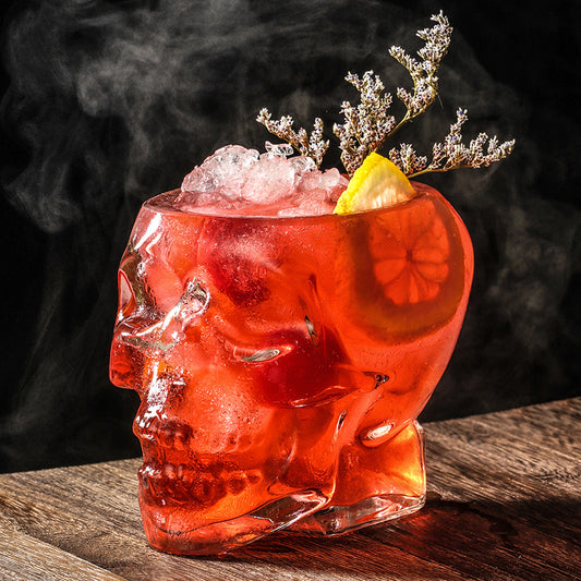 Hand-Blown Skull Glass