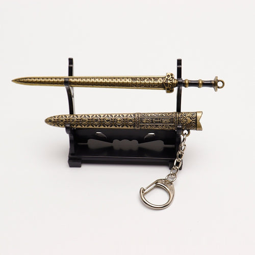 Alloy Ancient Sword Replica Keychain