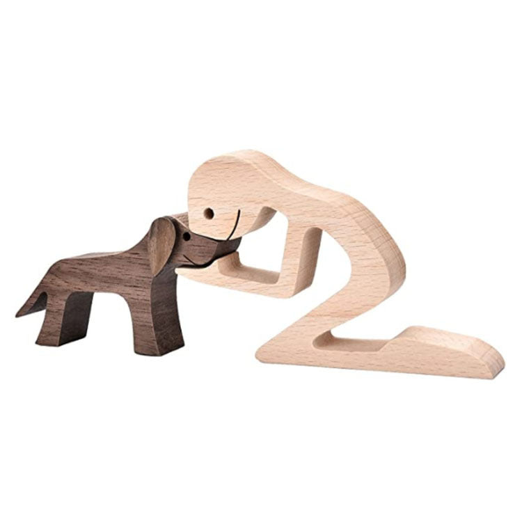 Minimalist Wooden Bond Sculpture Figurines