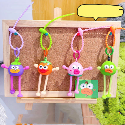 Cute Fruits and Plants Dolls Keychains
