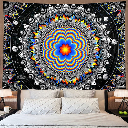 Colorful Mandala Space Tapestry Wall Hanging