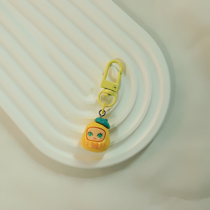 Cartoon Dolls Resin Keychains