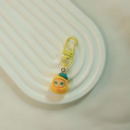 Cartoon Dolls Resin Keychains