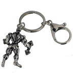 Athletic Muscular Man Metal Keychain