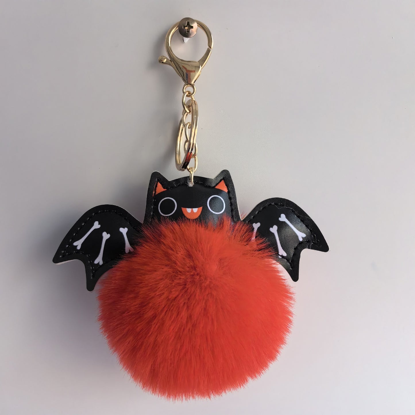 Cute Fluffy Bat Keychain
