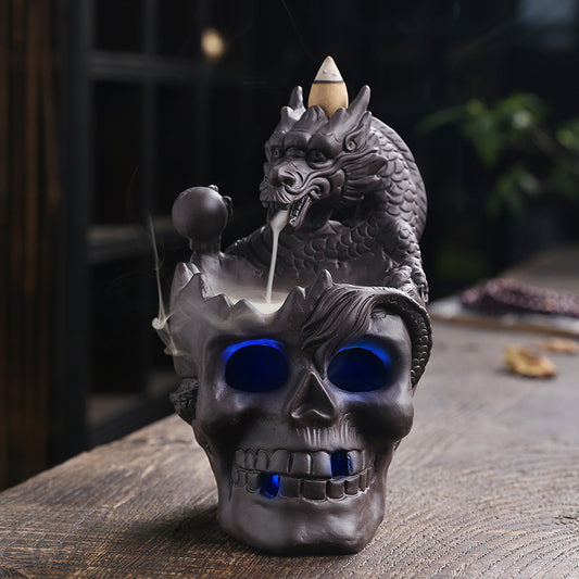 Haunted Skull LED Incense Fountain