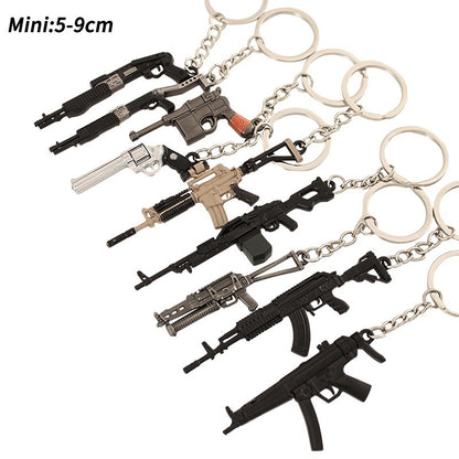 Metal Guns Keychains