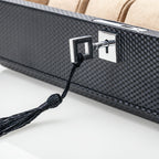 Luxury Carbon Fiber Watch Organizer with Lock