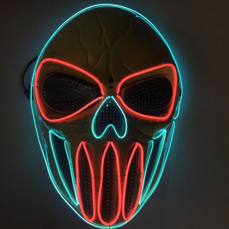 Halloween Skull Mask with Light Effect