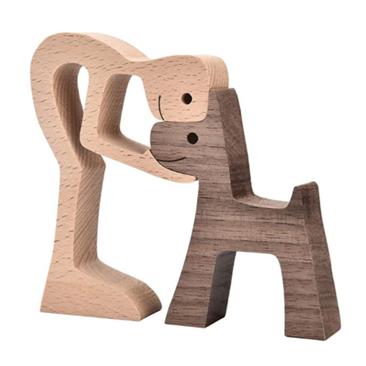 Minimalist Wooden Bond Sculpture Figurines