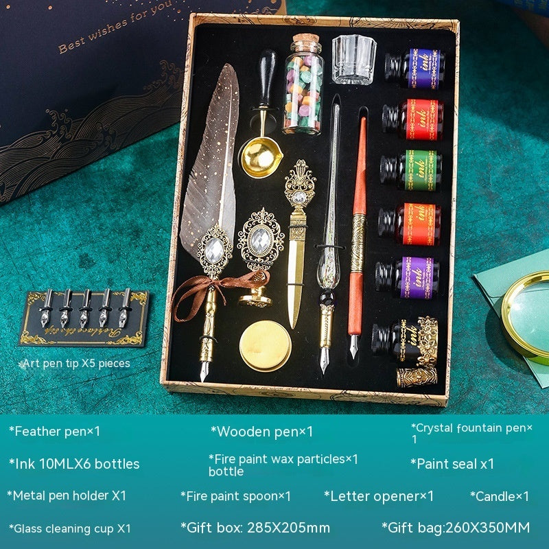 Vintage Calligraphy & Sealing Kit (6 Inks)