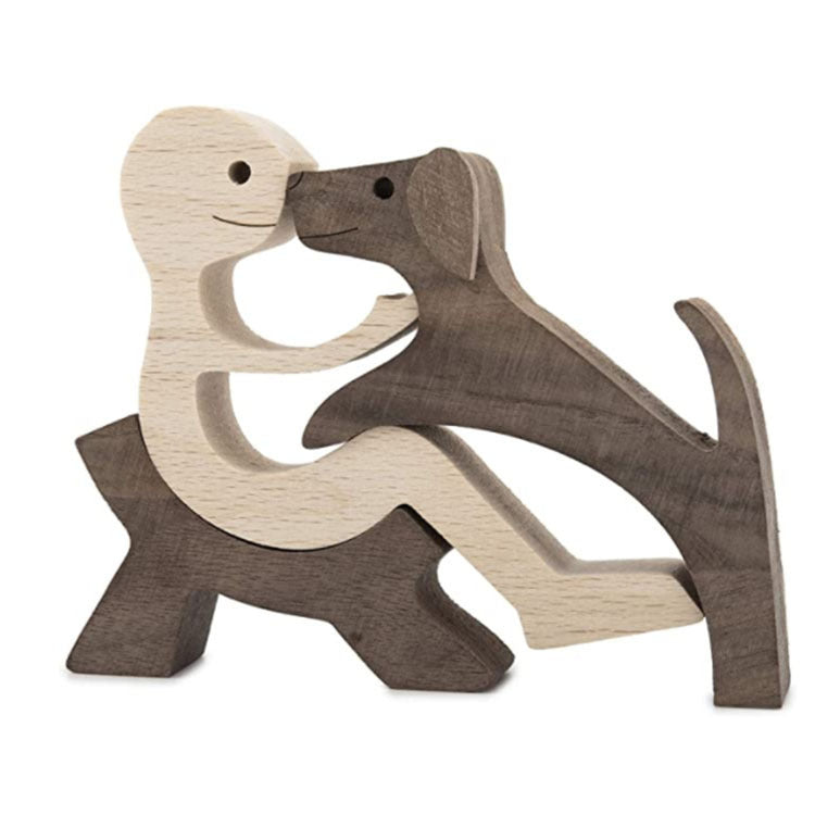 Minimalist Wooden Bond Sculpture Figurines