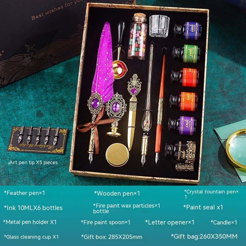 Vintage Calligraphy & Sealing Kit (6 Inks)
