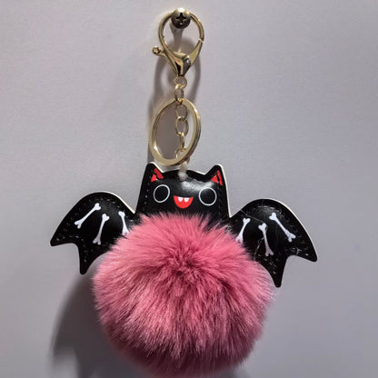 Cute Fluffy Bat Keychain