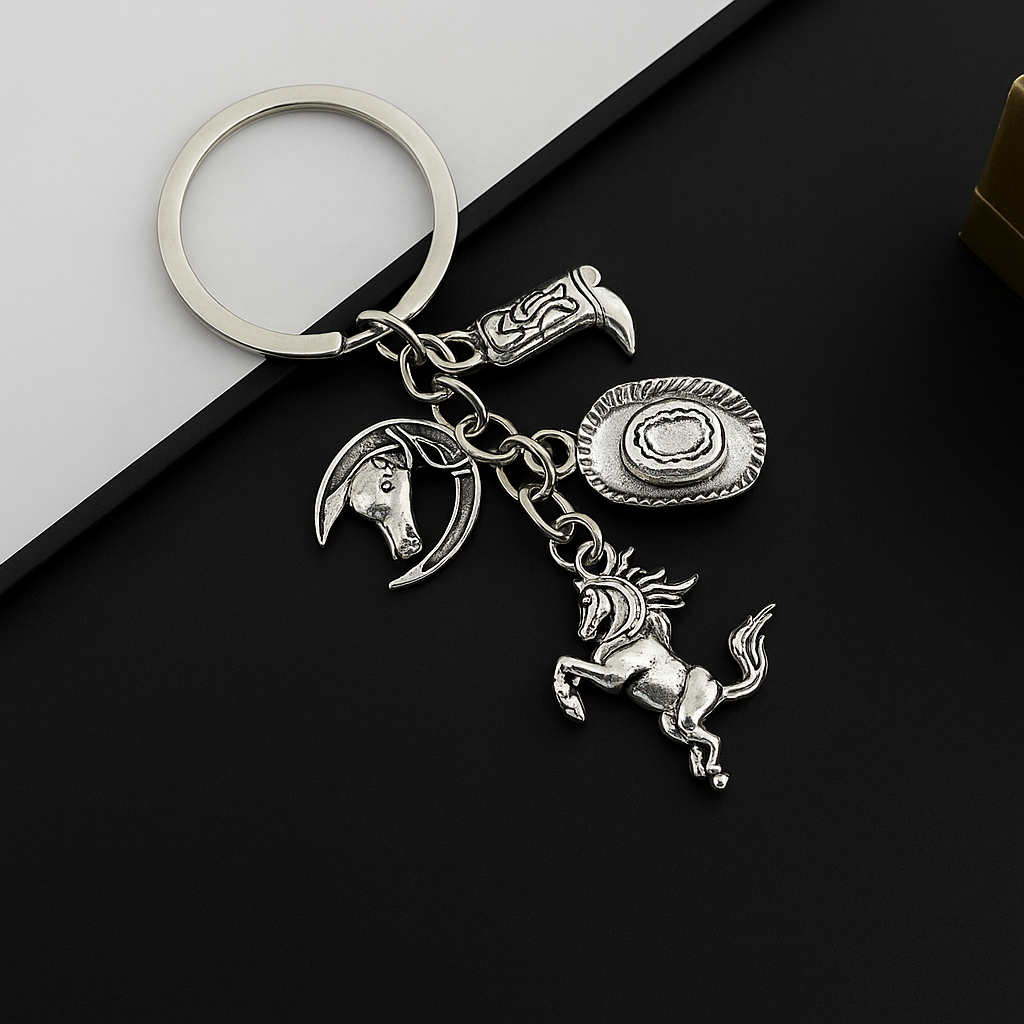 Western Spirit Cowboy Keychain