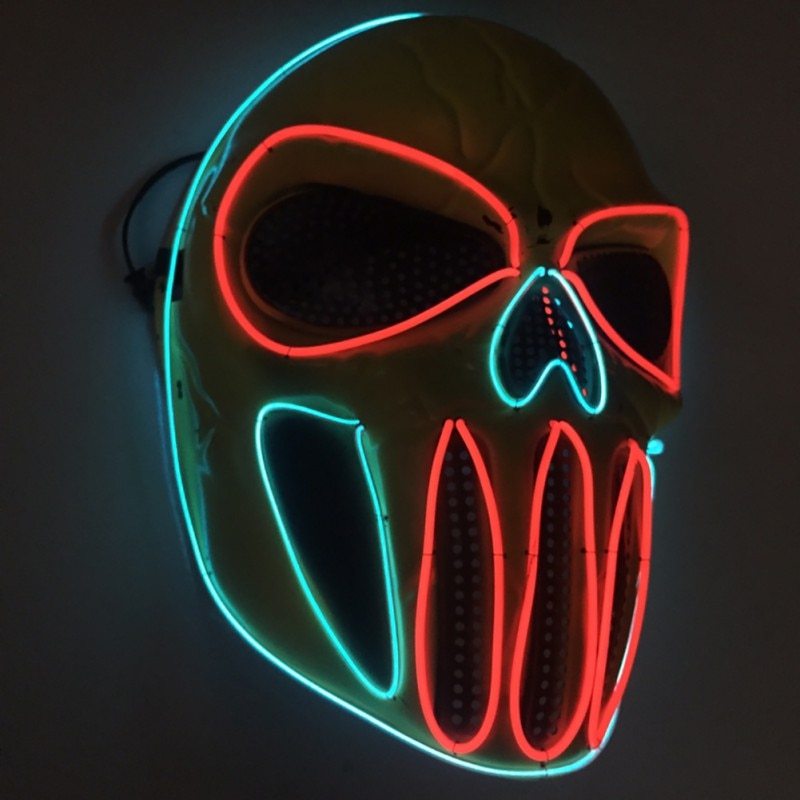 Halloween Skull Mask with Light Effect