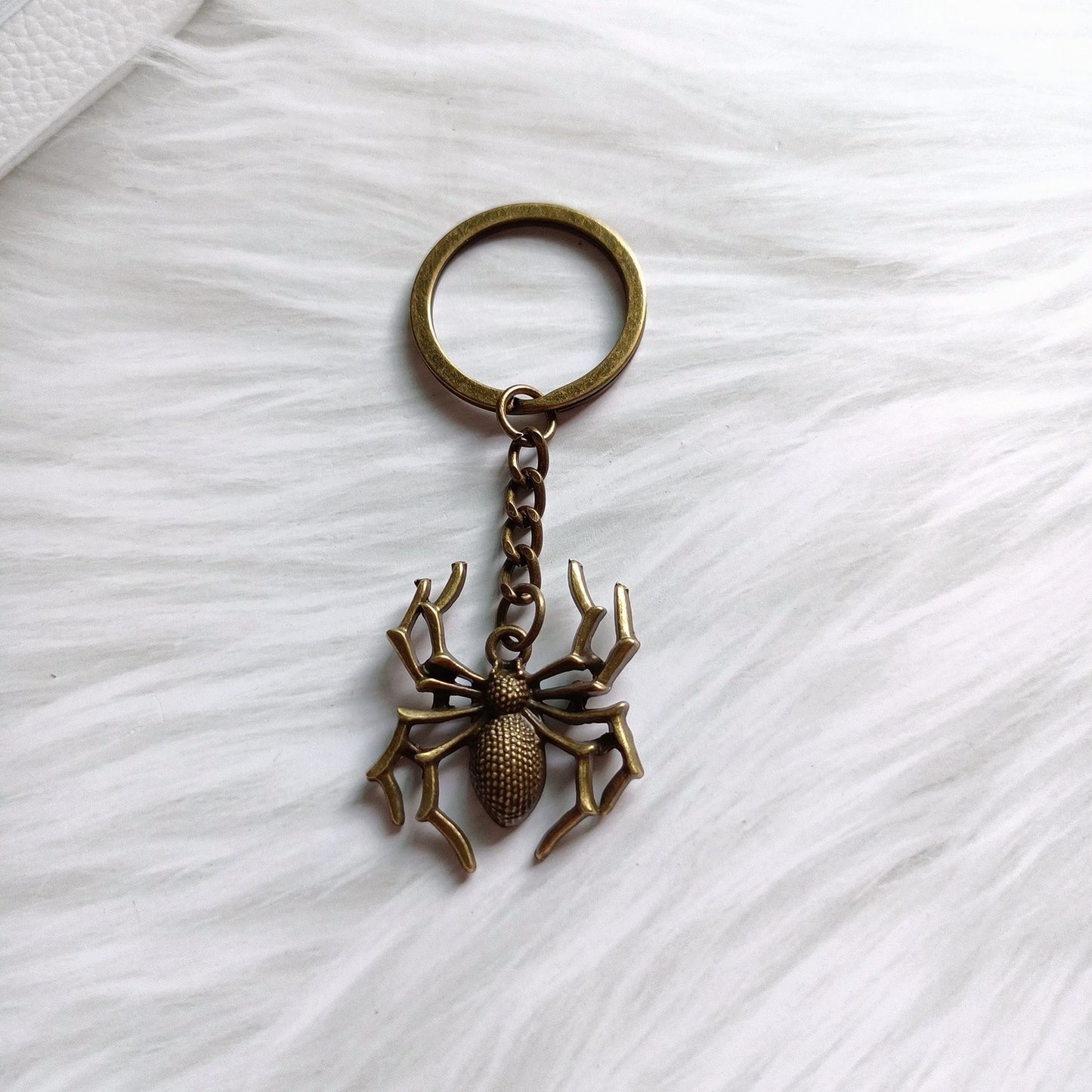 Gothic Spider Charm Keychain
