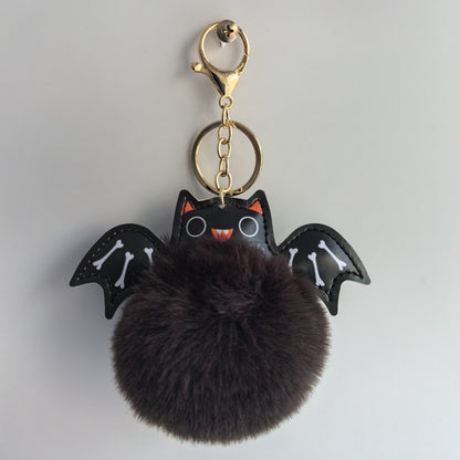 Cute Fluffy Bat Keychain