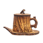 Woodland Coffee Cup with Lid & Plate