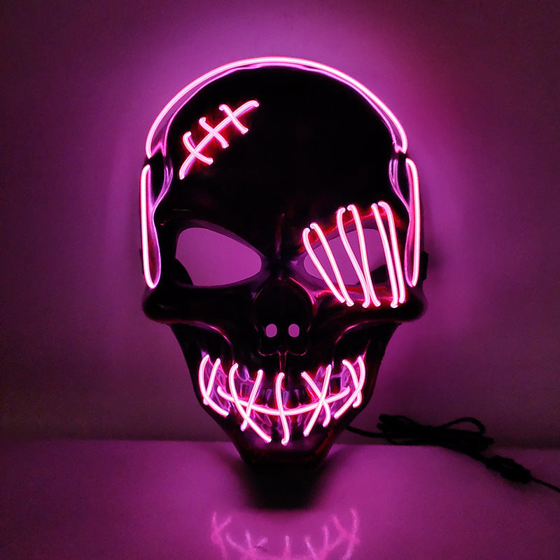 Scarred Pirate Skull LED Mask