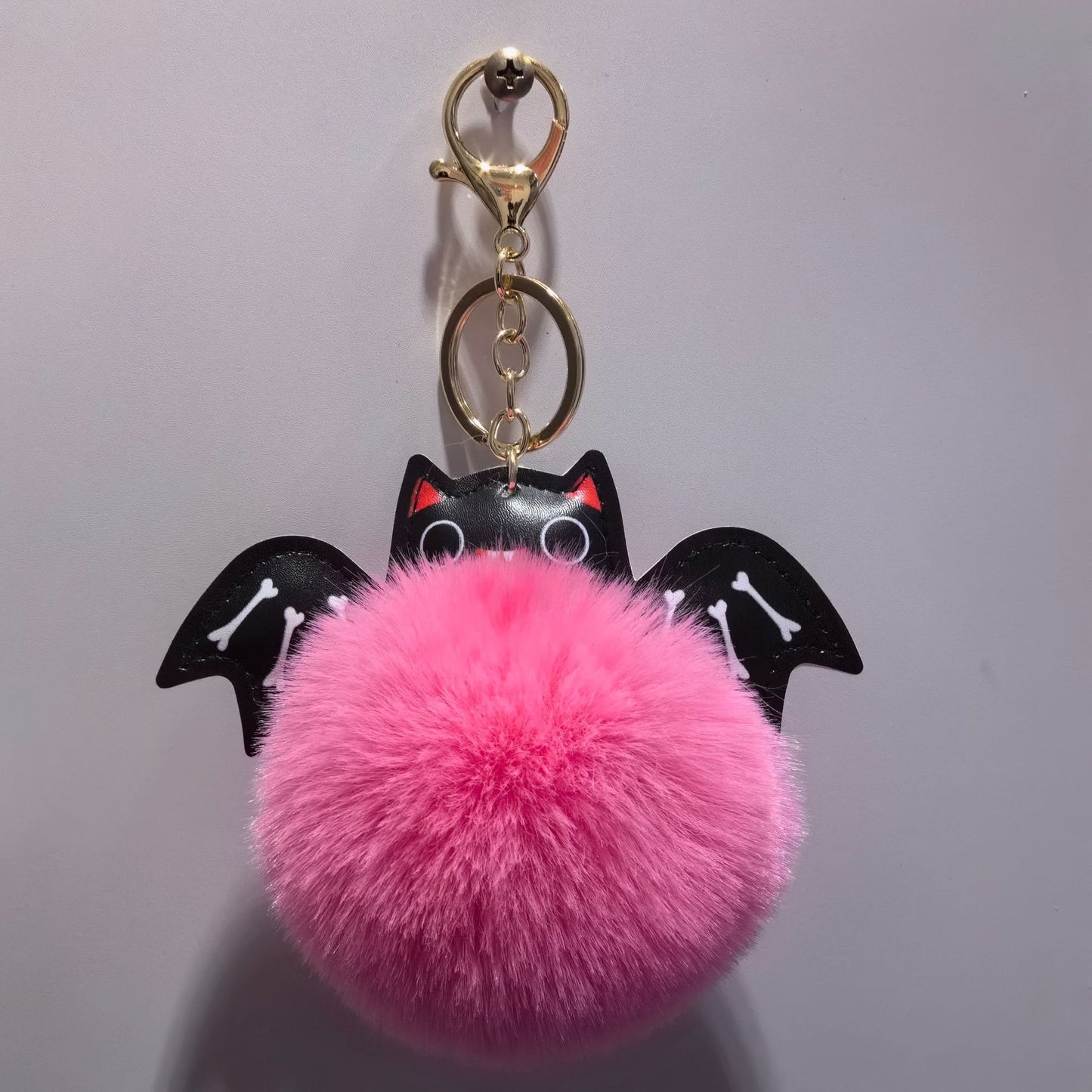 Cute Fluffy Bat Keychain