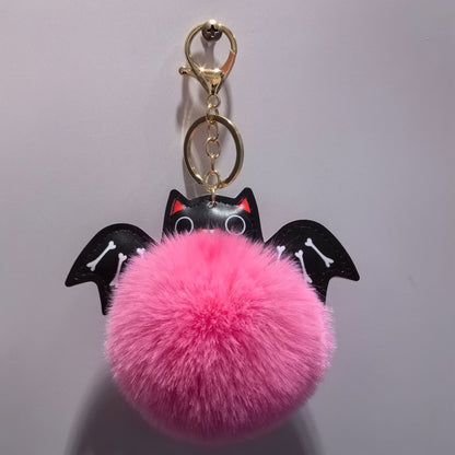 Cute Fluffy Bat Keychain