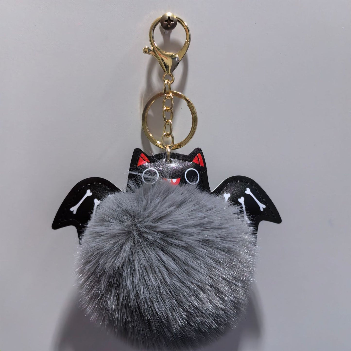 Cute Fluffy Bat Keychain