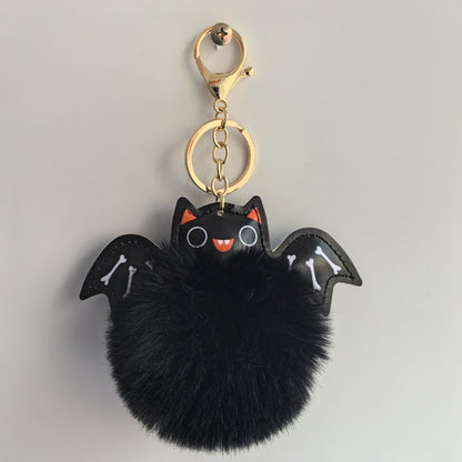 Cute Fluffy Bat Keychain