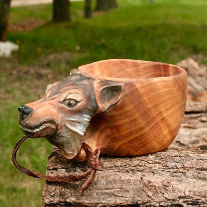 Handmade Scandinavian Kuksa Wooden Mug