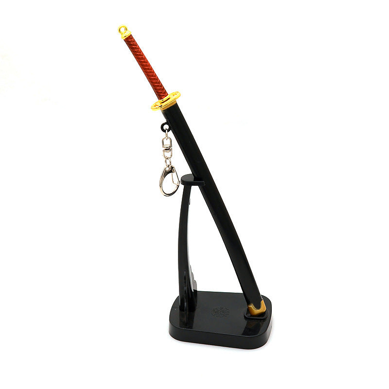 22mm Katana-Style Metal Ornament Keychain