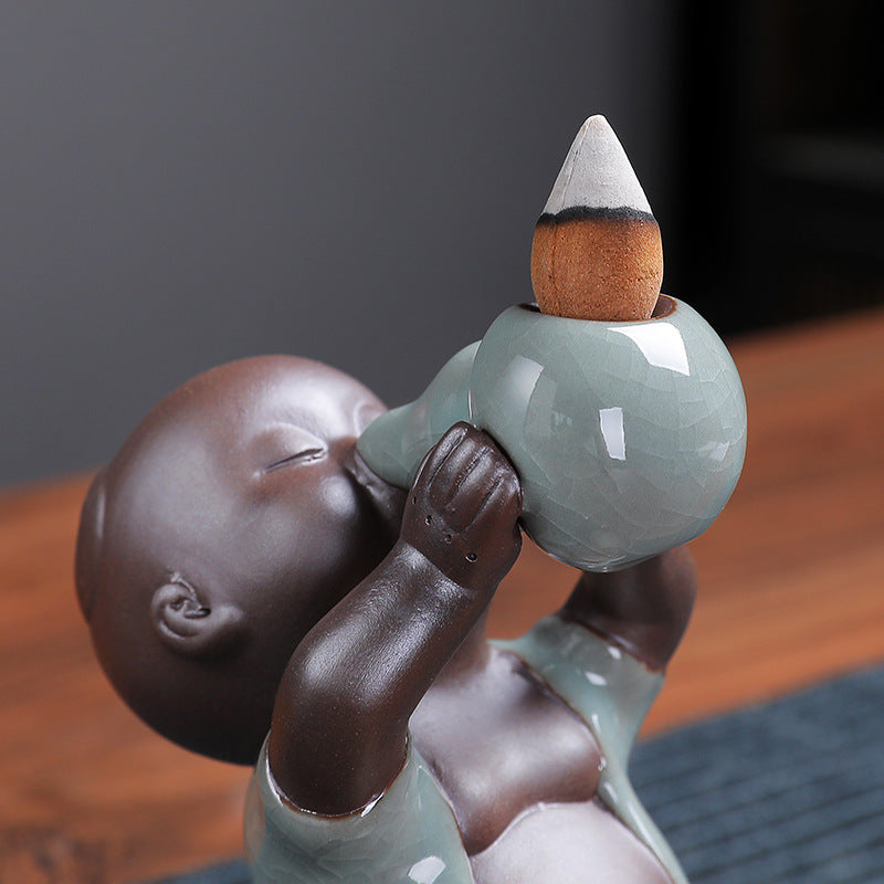 Fu Lu Boy Backflow Incense Burner