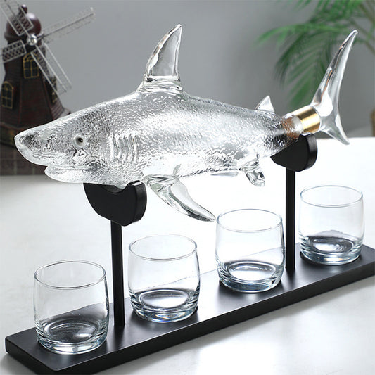 High Borosilicate Shark Decanter + Glasses