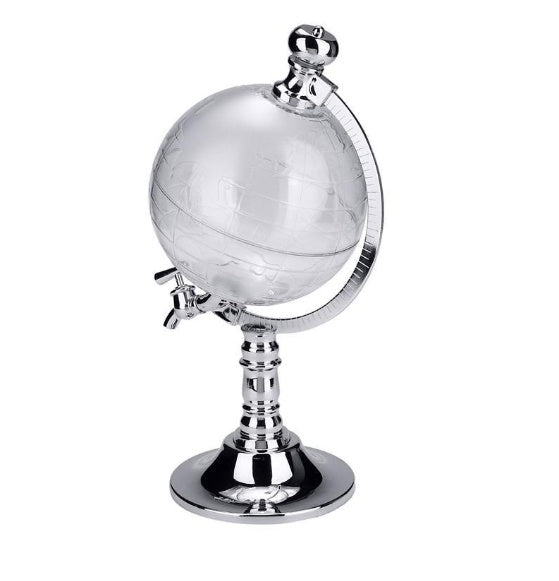 Chrome-Plated Globe Liquor Dispenser