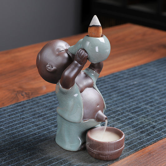 Fu Lu Boy Backflow Incense Burner