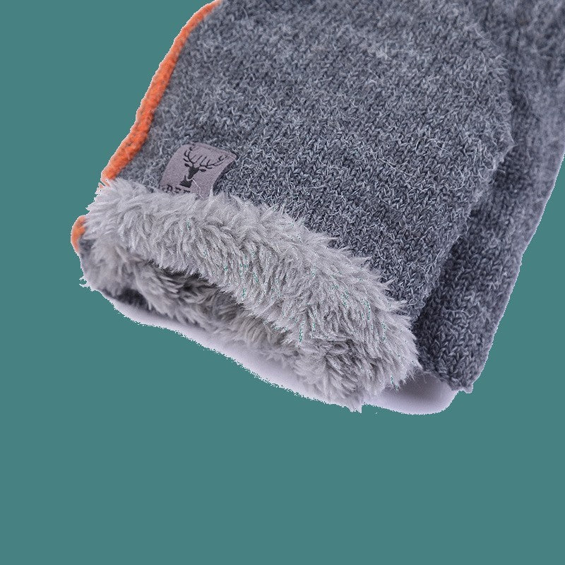 Rechargeable Heated Half Finger Flip Gloves