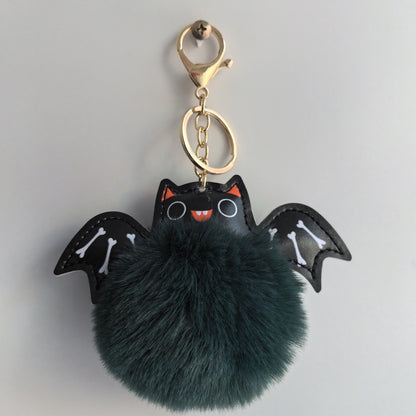 Cute Fluffy Bat Keychain