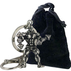 Athletic Muscular Man Metal Keychain