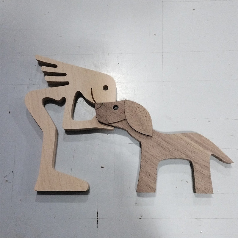 Minimalist Wooden Bond Sculpture Figurines