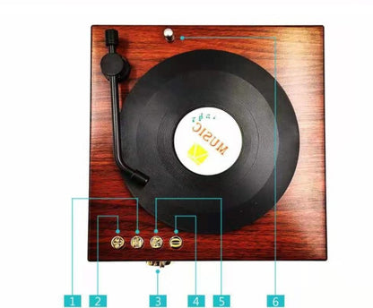 Classic Vinyl-Inspired Bluetooth Speaker With Radio