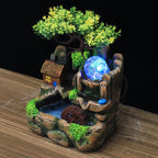 LED Foggy Waterfall Resin Decor