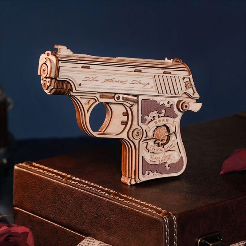 ROKR LQ502 Wooden Building Mini Gun