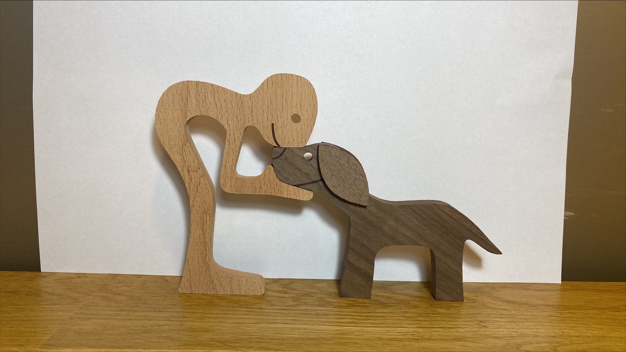 Minimalist Wooden Bond Sculpture Figurines