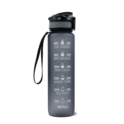 Motivational Time Marker Water Bottle