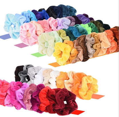 50-piece Pack of Velvet Hair Bands